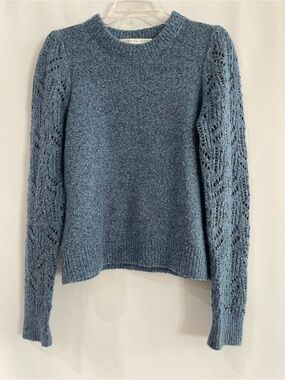 Veronica Beard Devi Sweater Blue women’s medium Alpaca Wool Blend luxury sweater